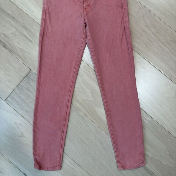 Mother The Looker Crop Jeans Women's 27 Red Pink Glam Boho Party New York - Picture 4 of 9